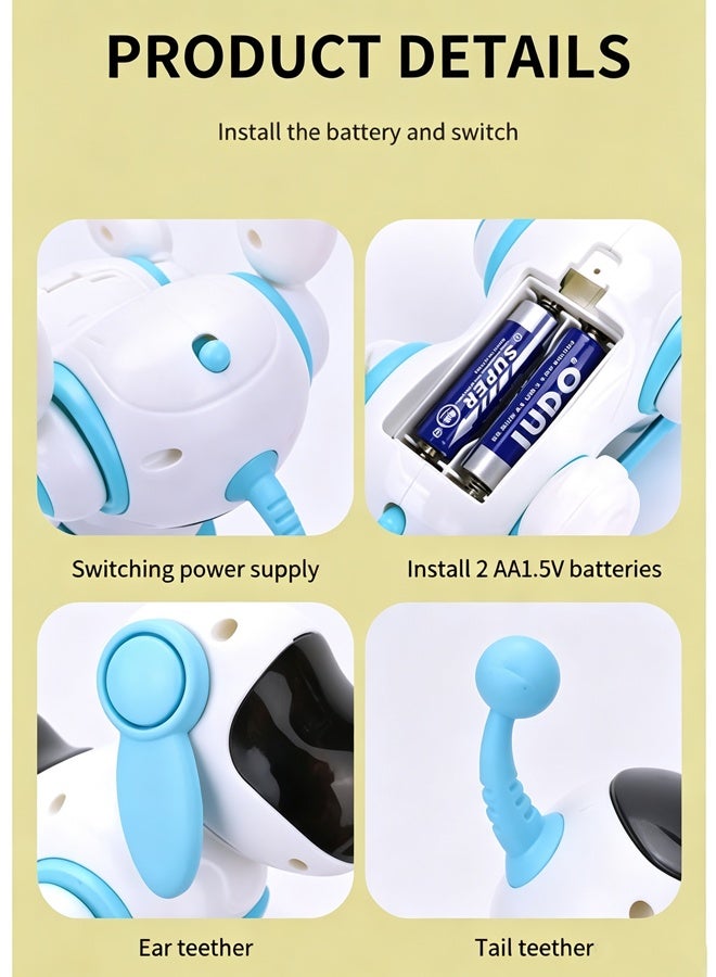 aoduoyaya Robot Dog Toy, Electric Walking Robot Puppy with LED Colorful Lights and Music,Interactive EducationalToy, Electronic Pet Toy for Toddlers Boys Girls, Kids Early Educational Birthday Gift - Image 3