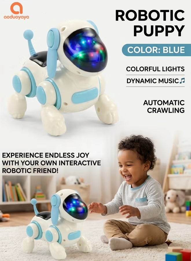 aoduoyaya Robot Dog Toy, Electric Walking Robot Puppy with LED Colorful Lights and Music,Interactive EducationalToy, Electronic Pet Toy for Toddlers Boys Girls, Kids Early Educational Birthday Gift - Image 1