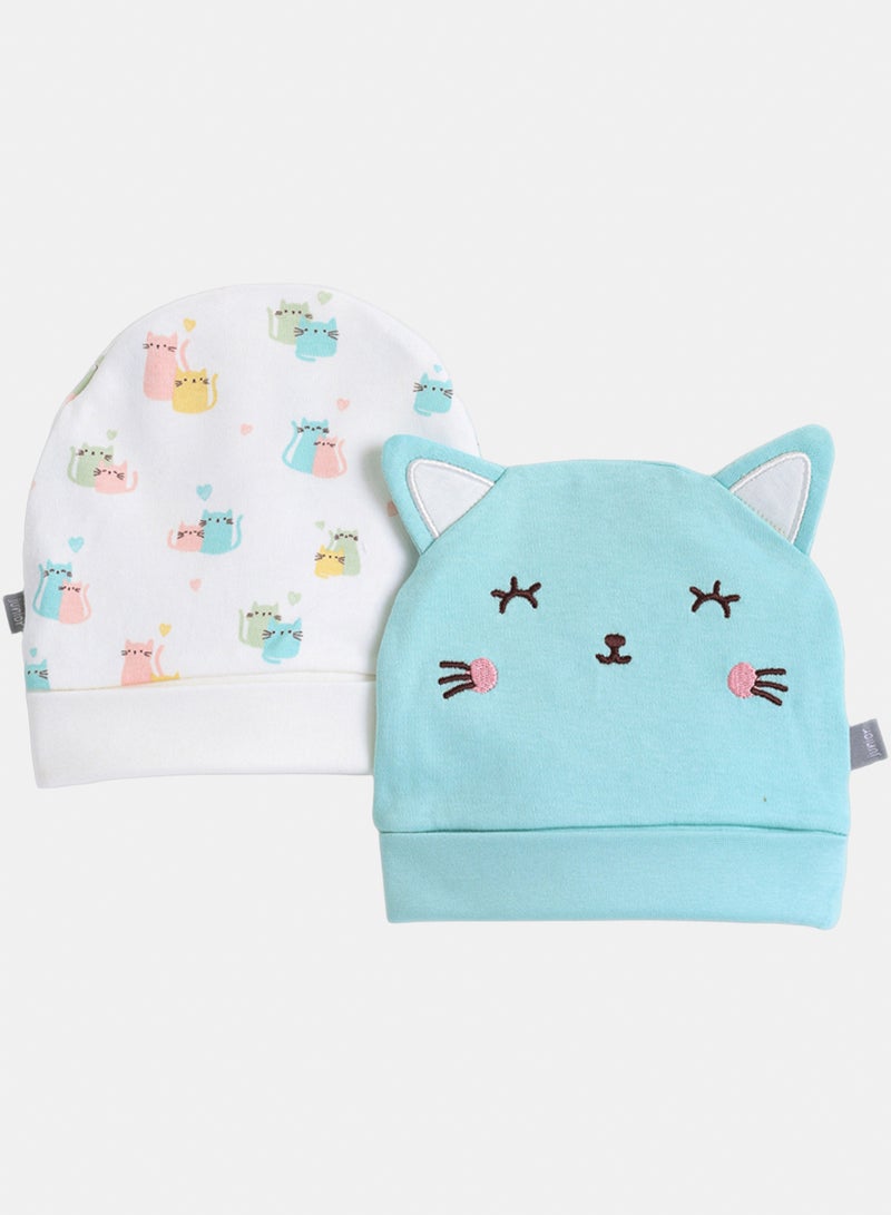 Baby Girls Lovely Cat Hat Pack Of 2