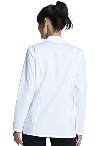 Cherokee Women's Lab Coat 28" Button Up Front Consultation Coat CK451, L, White - Image 5