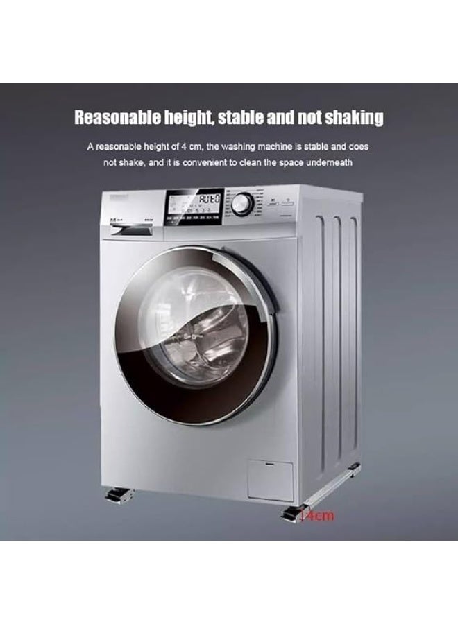 Heavy-duty, adjustable, mobile metal base set with safety brake - suitable for heavy appliances and furniture, supports up to 200 kg. - Image 2