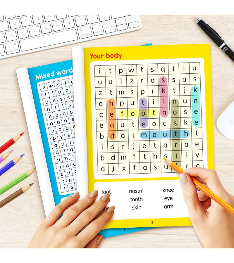 Word Spelling Workbook For Kids Elementary Beginner Hide Seek Games - Image 2
