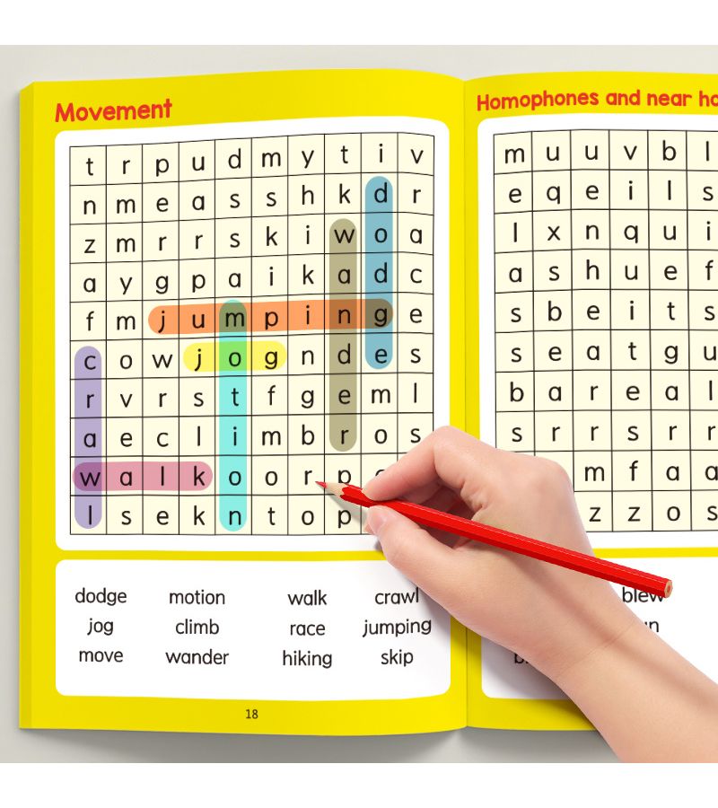 Word Spelling Workbook For Kids Elementary Beginner Hide Seek Games - Image 4
