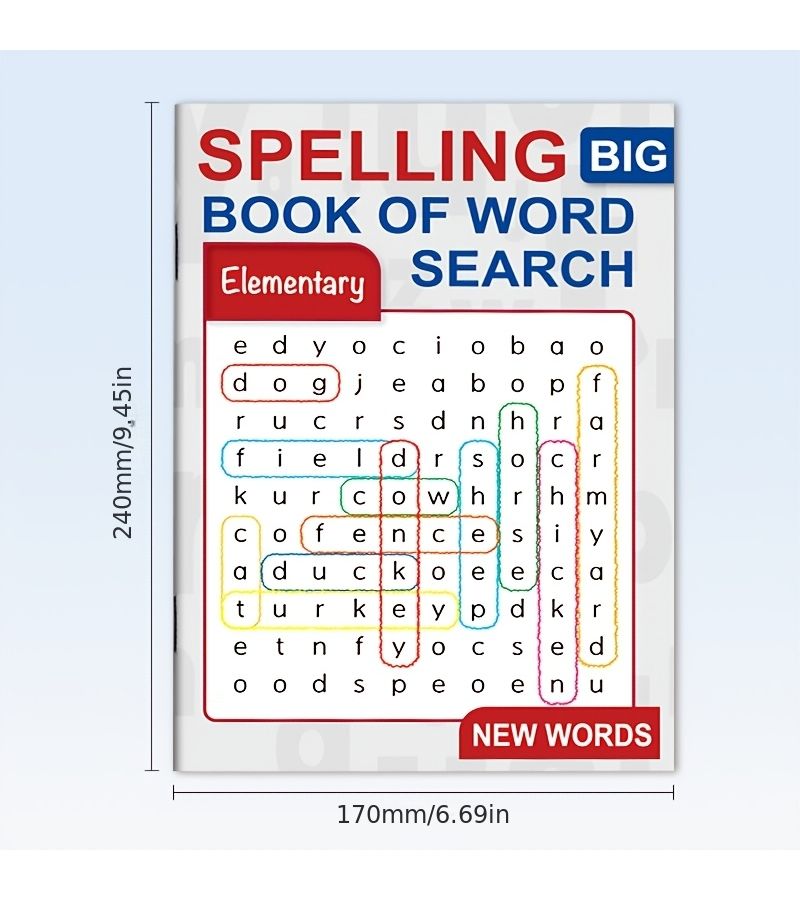 Word Spelling Workbook For Kids Elementary Beginner Hide Seek Games - Image 3