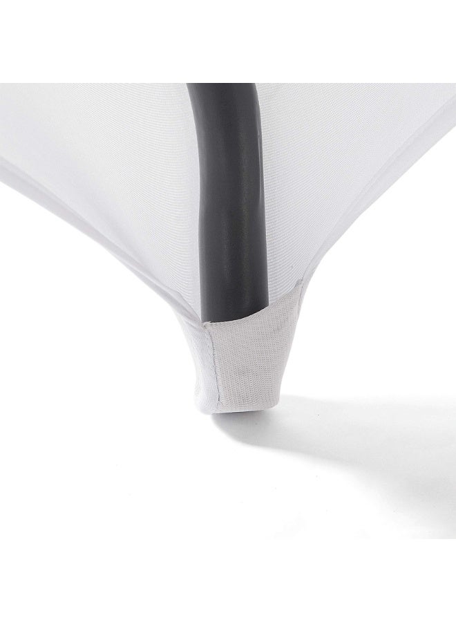 Bukela 6ft Stretch Spandex Table Cover for Standard Folding Tables - Universal Rectangular Fitted Tablecloth Protector for Wedding, Banquet and Party （White, 96 Length x 30 Width x 30 Height Inches） - Image 5