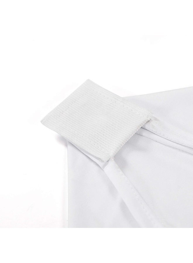 Bukela 6ft Stretch Spandex Table Cover for Standard Folding Tables - Universal Rectangular Fitted Tablecloth Protector for Wedding, Banquet and Party （White, 96 Length x 30 Width x 30 Height Inches） - Image 3