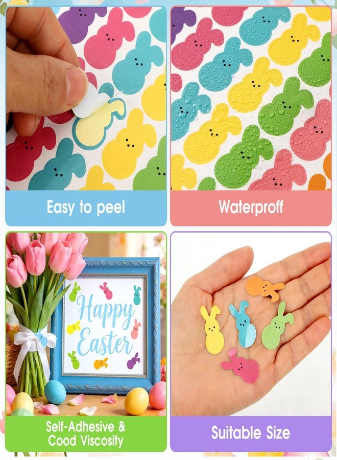 JULMELON 640 PCS Easter Bunny Stickers, 16 Sheets Spring Stickers for Sealing Envelopes Cute Rabbit Stickers Easter Self-Adhesive Stickers Supplies Easter Stickers for Kids Crafts Decorations - Image 4
