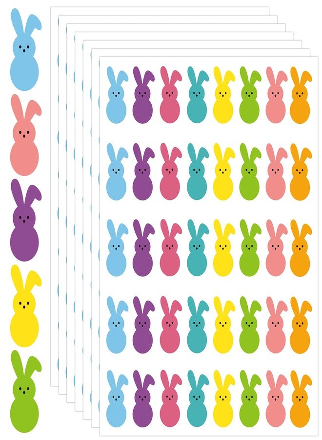 JULMELON 640 PCS Easter Bunny Stickers, 16 Sheets Spring Stickers for Sealing Envelopes Cute Rabbit Stickers Easter Self-Adhesive Stickers Supplies Easter Stickers for Kids Crafts Decorations - Image 1