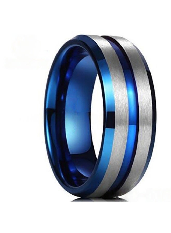 KUYING Men's Wide Version Technology Blue Silver Splicing And Drawing Process - Image 1