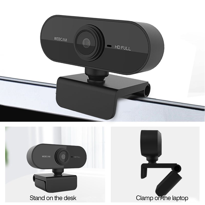 1080P USB Webcam with Mic Laptop Web Cam Clip-on Web Camera for Online Teaching Conference Live Streaming Video Calling - Image 2