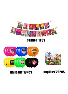 Y&D 174-Piece Roblox Themed Birthday Party Supplies  - Image 4
