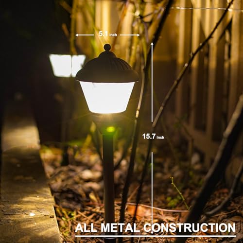 GOODSMANN Pathway Light 1.5W LED Outdoor Low Voltage Landscape Lighting 100 Lumen Hardwired Path Lights 3000K Warm White Metal Walkway Light with Cable Connectors - Image 5