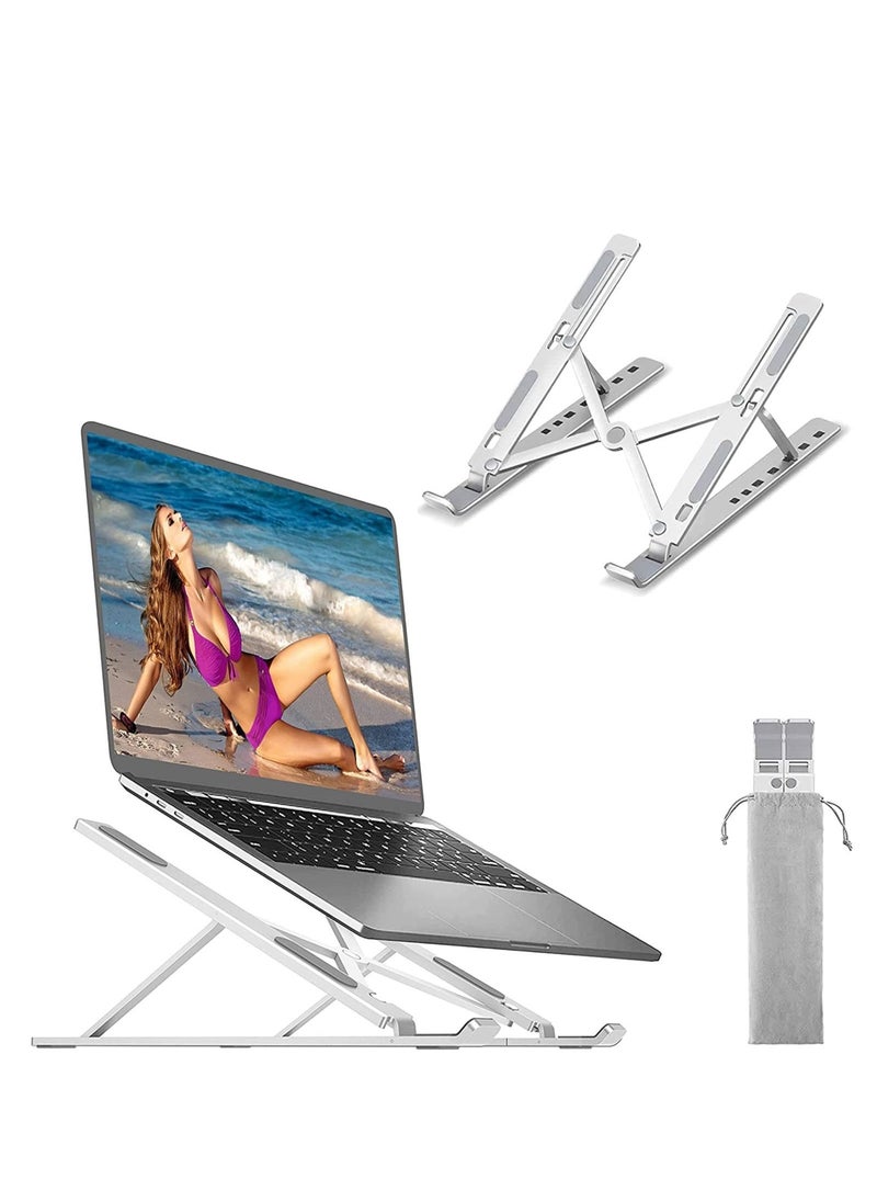 Gravity Adjustable Laptop Stand, Portable Aluminium Laptop Riser Laptop Holder for Desk, Foldable Ventilated Cooling Computer Support Stand for Apple MacBook Pro/Air, HP, Sony, Dell, More 10-15.6” - Image 4