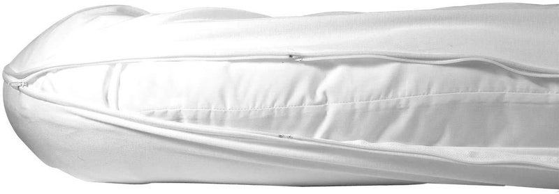 Betty Dain Stretch Jersey Pregnancy/Maternity Pillowcase C-Shape Compatible, 100% Cotton Jersey, Stretch Fabric, Machine Washable, 60" x 25" inches, White - Image 2
