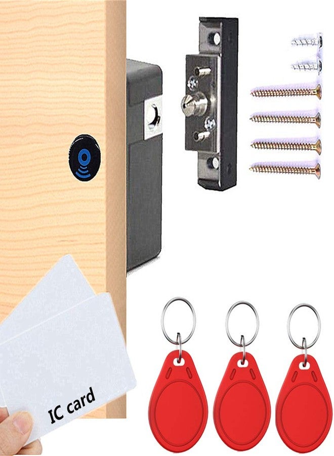 Junrbx Electronic Cabinet Lock - Hidden DIY RFID Lock for Wooden Cabinet, Drawer, Locker, Cupboard, Wardrobe - Punch-Free - Image 1
