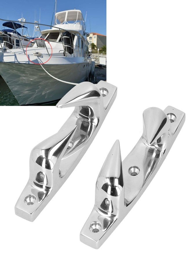 Acouto Bow Chocks for Boat 4.69in 316 Stainless Steel Boat Cleats Anchoring Mooring Cleats 2pcs Left Right Fairlead Dock Cleats for Marine Boat Yacht - Image 5