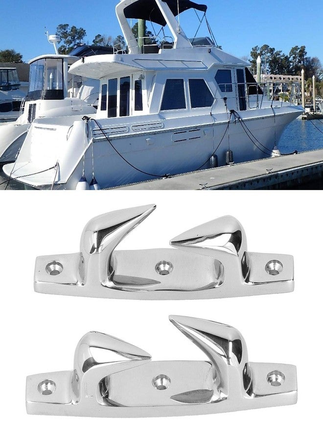 Acouto Bow Chocks for Boat 4.69in 316 Stainless Steel Boat Cleats Anchoring Mooring Cleats 2pcs Left Right Fairlead Dock Cleats for Marine Boat Yacht - Image 4