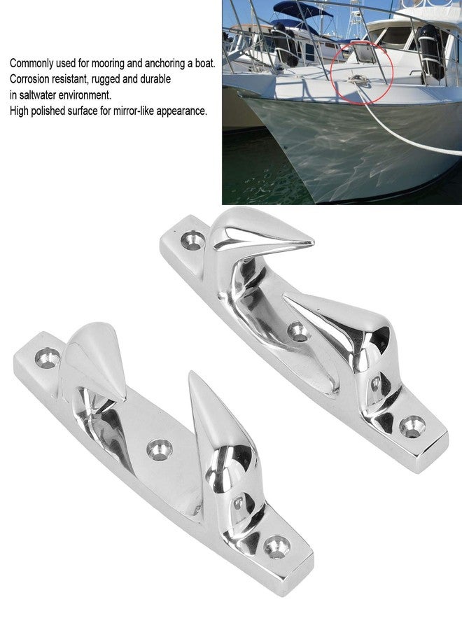 Acouto Bow Chocks for Boat 4.69in 316 Stainless Steel Boat Cleats Anchoring Mooring Cleats 2pcs Left Right Fairlead Dock Cleats for Marine Boat Yacht - Image 3