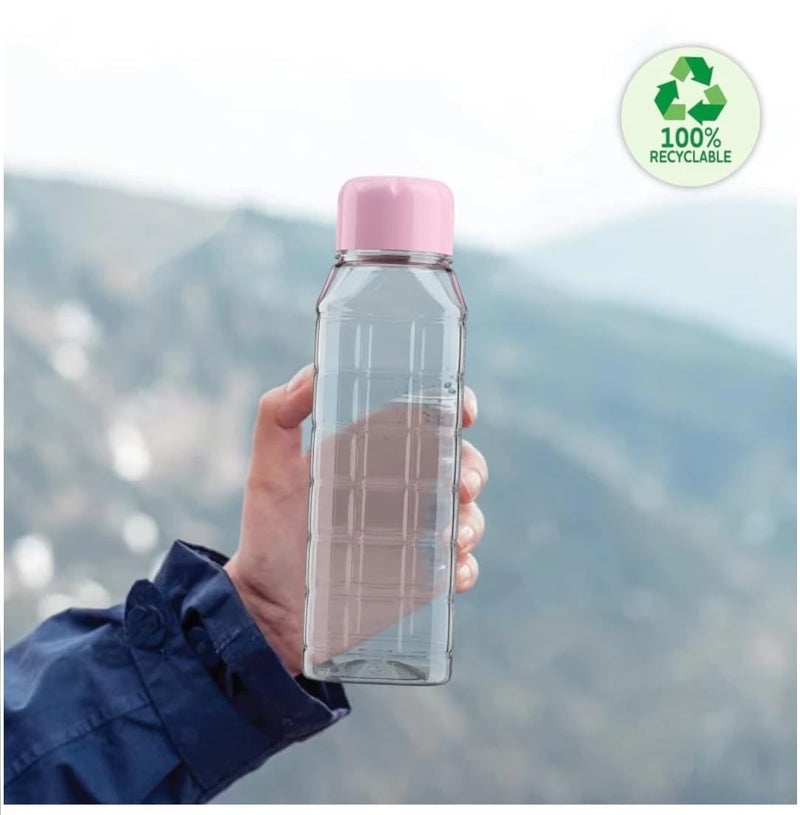 PUTHAK Small Bpa Free Plastic Water Bottle For office and School, Plastic PET Water Bottle For Kids & Adult- Cute Transparent Bottle For Water, Juice, Mojito (Pack Of 1, 500 ml) - Image 2