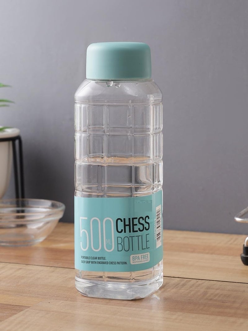 PUTHAK Small Bpa Free Plastic Water Bottle For office and School, Plastic PET Water Bottle For Kids & Adult- Cute Transparent Bottle For Water, Juice, Mojito (Pack Of 1, 500 ml) - Image 1
