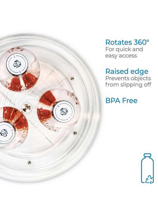 InterDesign iDesign Recycled Plastic Lazy Susan Turntable Organizer Pantry, Bathroom, General Storage and More, The Linus Collection, 9 inch, Clear - Image 3