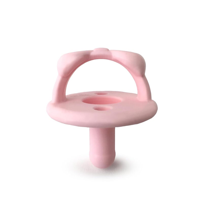 Itzy Ritzy لهايات سيليكون إيتزي ريتزي للأعمار من 6 إلى 18 شهرًا  لهايات إيتزي مزودة بمقبض قابل للطي  ثقبين للتهوية لزيادة الأمان  مجموعة من 2 باللون الوردي الفاتح  والوردي الداكن للأعمار من 6 إلى 18 شهرًا - Image 2