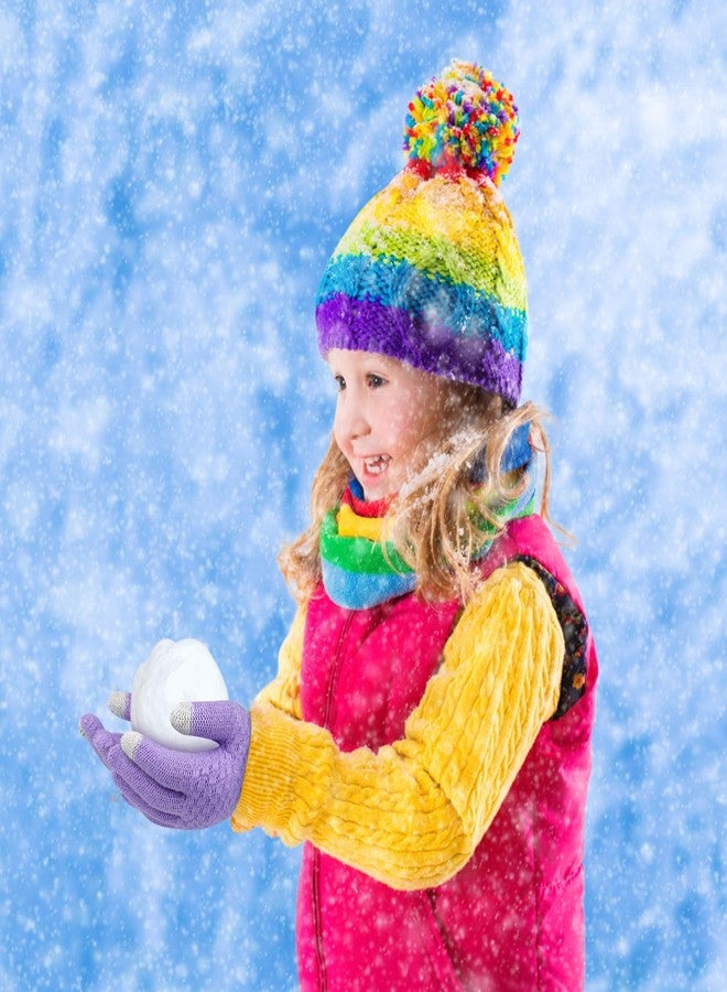 ONESING 3 Pairs Winter Gloves for Kids Knit Warm Gloves Touch Screen Thermal Gloves for Cold Weather - Image 5