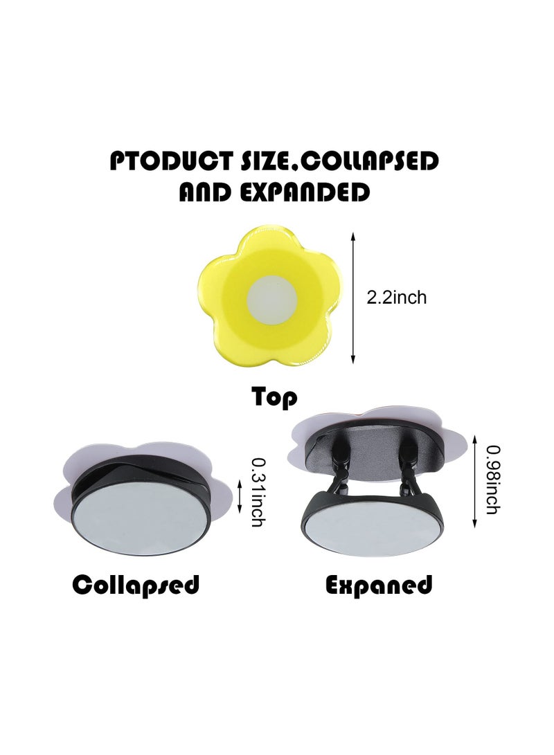 SYOSI, Flower Phone Back Grips Holder, Colorful Flower Phone Finger Stand, Foldable Finger Holder Cute Cellphone Grip for Most Smartphones and Tablets - Image 4