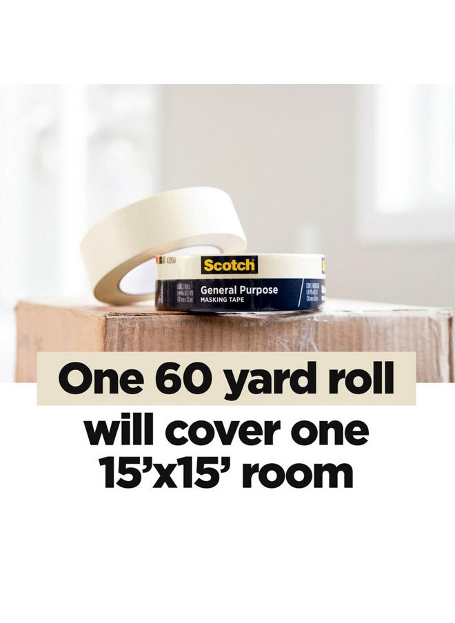 Scotch  General Purpose Masking Tape, Tan, Tape For Labeling, Bundling And General Use, Multi-Surface Adhesive Tape, 0.94 Inches X 60 Yards, 1 Roll  - Image 4
