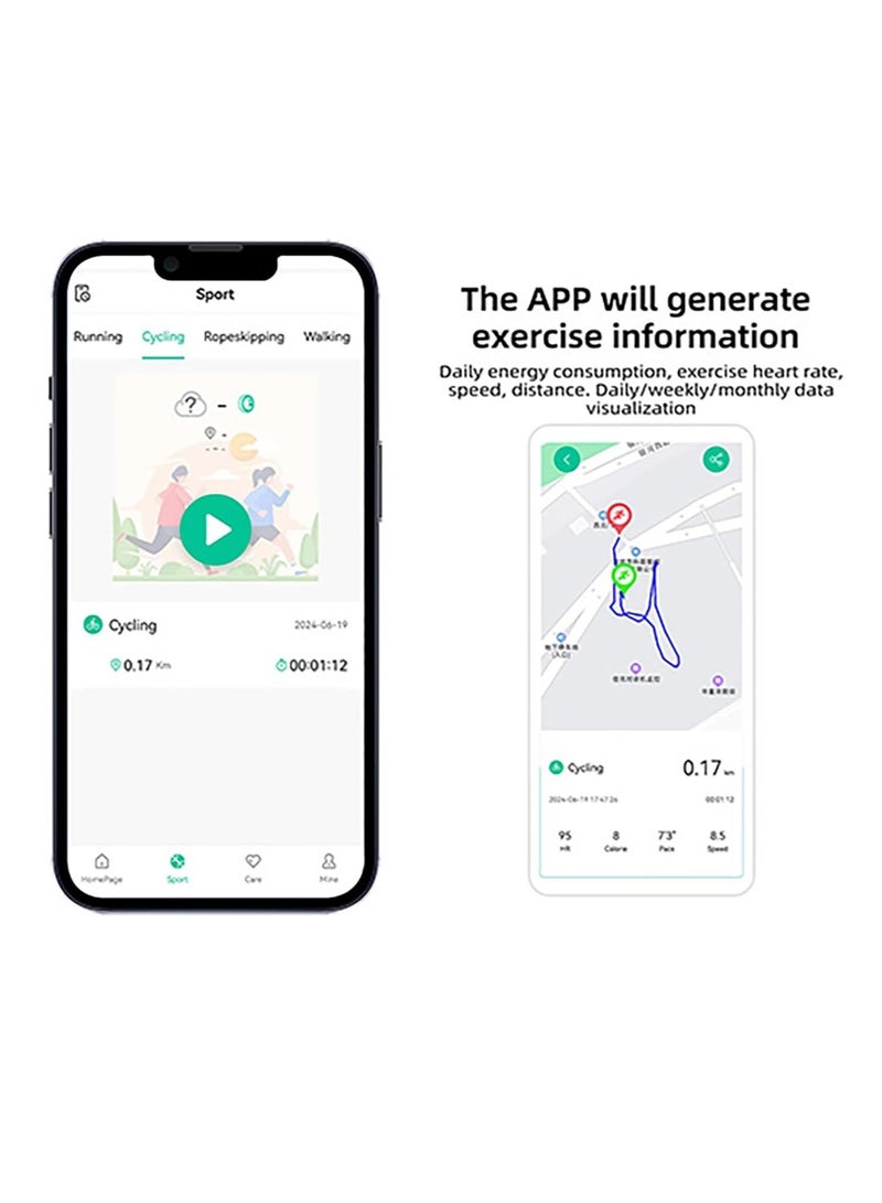 general Smart Ring Health Tracker with App Fitness Sleep Heart Rate Tracker Ip68 Waterproof for OSX for Android(Black,7#) - Image 5