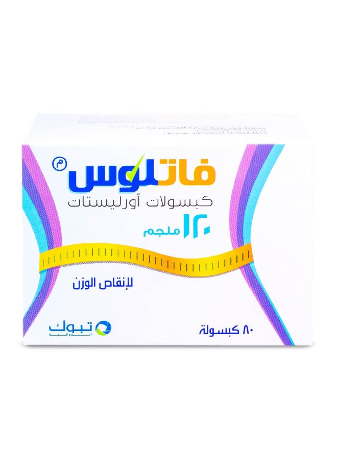 Tabuk Fatlos Orlistat 120 mg 80 Capsules - Image 2