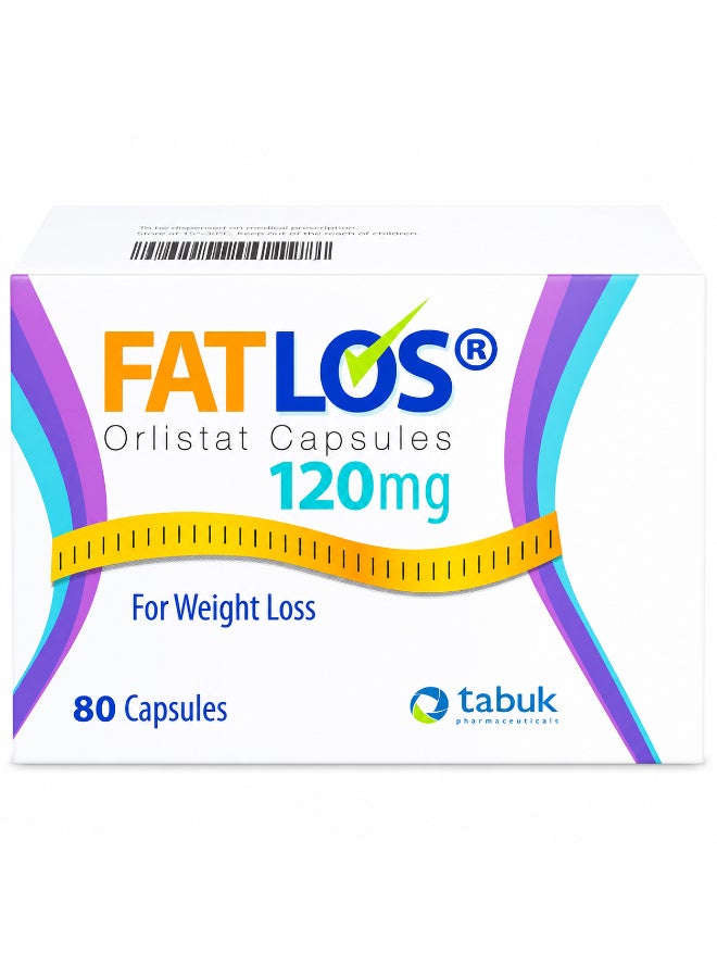 Tabuk Fatlos Orlistat 120 mg 80 Capsules - Image 1