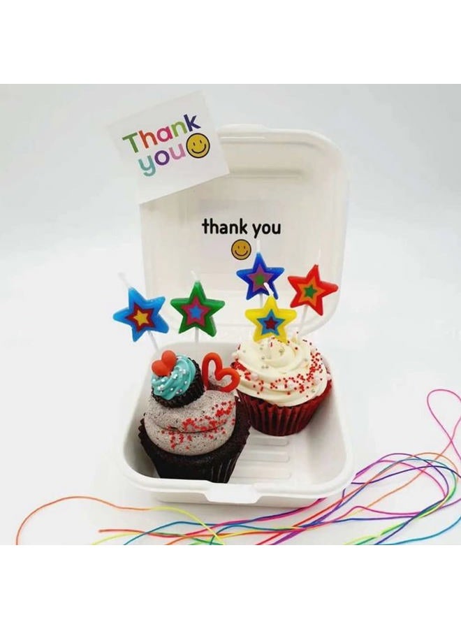 Aprildecember Mixed Star Candles, Multi-Color Cake Candle Toppers for Birthday Baby Shower Party Wedding Cake Decoration Supplies (Pack of 5) - Image 5