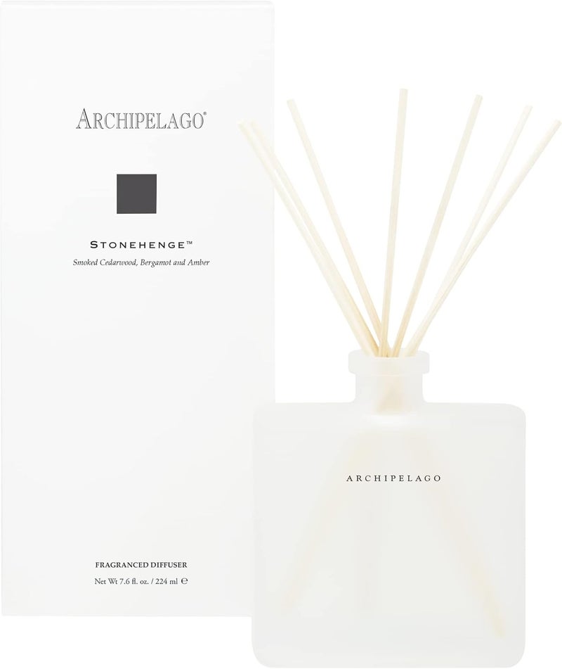 Archipelago Botanicals Stonehenge Diffuser - 8.2 Fl Oz with Smoked Cedarwood, Bergamot, and Amber - Image 1
