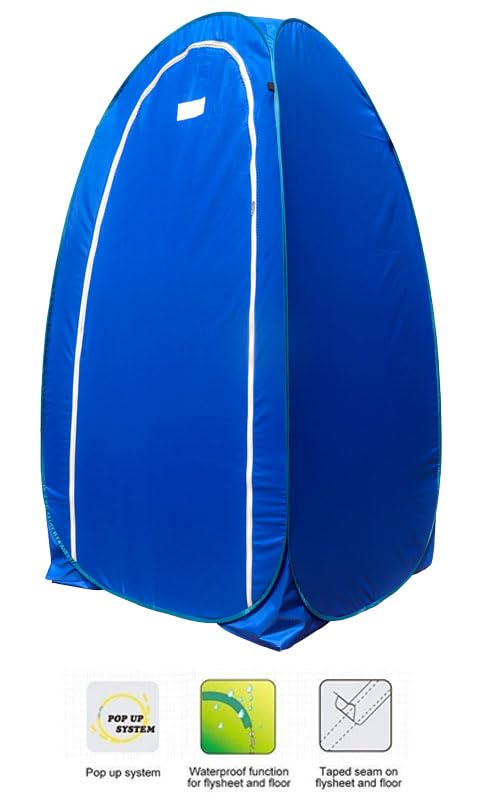Homecute Foldable Portable Pop-Up Cloth Changing Tent Or Toilet Tent For Camping Hiking And Picnic Length:84 Cm/2.7 Ft X Width: 84 Cm/2.7 Ft X Height:168 Cm/5.5 Ft. (Blue) - Polyester - Image 4