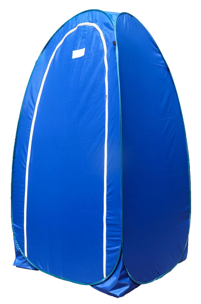 Homecute Foldable Portable Pop-Up Cloth Changing Tent Or Toilet Tent For Camping Hiking And Picnic Length:84 Cm/2.7 Ft X Width: 84 Cm/2.7 Ft X Height:168 Cm/5.5 Ft. (Blue) - Polyester - Image 1