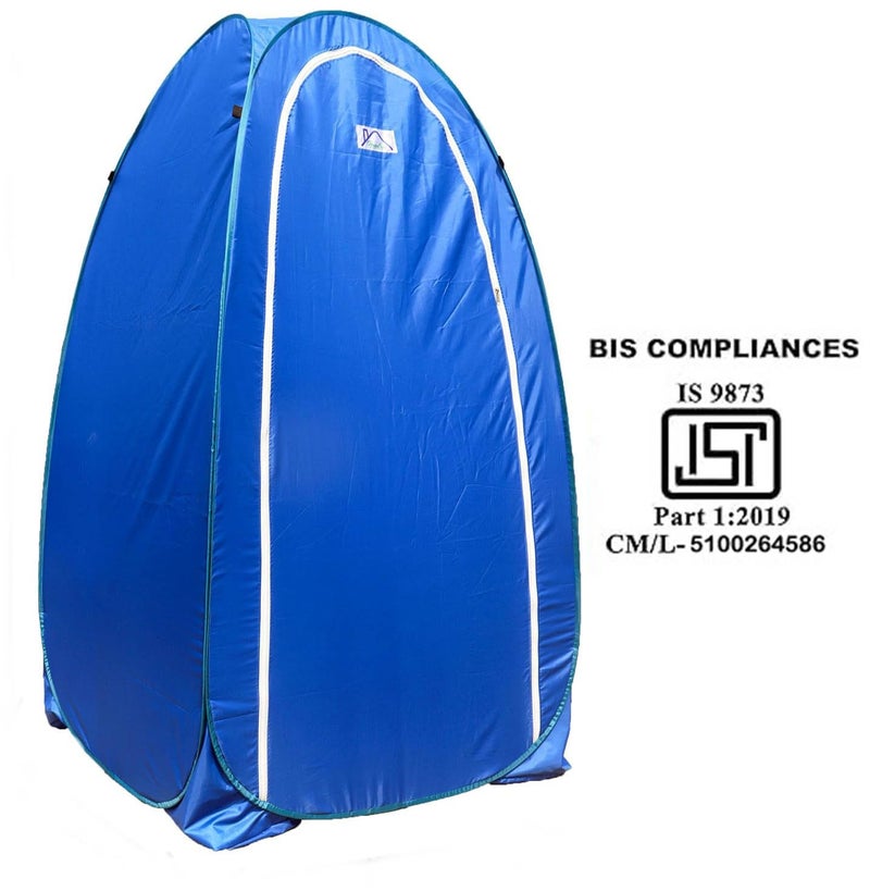Homecute Foldable Portable Pop-Up Cloth Changing Tent Or Toilet Tent For Camping Hiking And Picnic Length:84 Cm/2.7 Ft X Width: 84 Cm/2.7 Ft X Height:168 Cm/5.5 Ft. (Blue) - Polyester - Image 2
