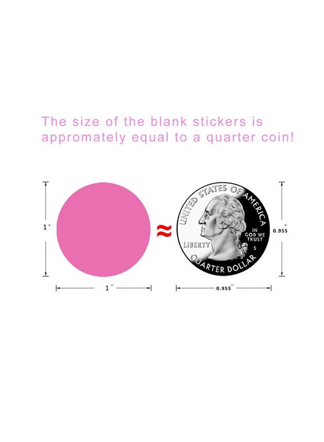 Hcode 1 Inch Color Coding Label Price Stickers Garage Sale Stickers Blank Yard Sale Round Permanent Adhesive Dots Stickers Glossy Writable Paper Labels 1000 Pieces - Image 3