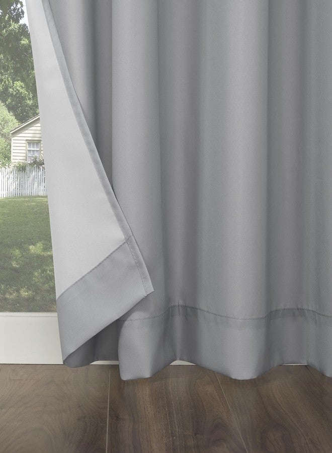 Sun Zero Marina Indoor/Outdoor UV Protectant Energy Efficient Grommet Curtain Panel, 54" x 84", Gray - Image 4