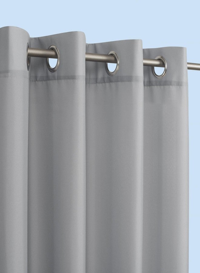 Sun Zero Marina Indoor/Outdoor UV Protectant Energy Efficient Grommet Curtain Panel, 54" x 84", Gray - Image 2