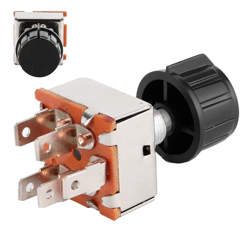 klarako Rotary AC AIR Conditioning 3 Speed Blower Switch, Car Fan Switch Fan Motor Switch for Universal Volume Control Rotating Plastic Knob, 10000 Times for MEI 115, for Freightliner INM2G754A, for SW 1000c - Image 4