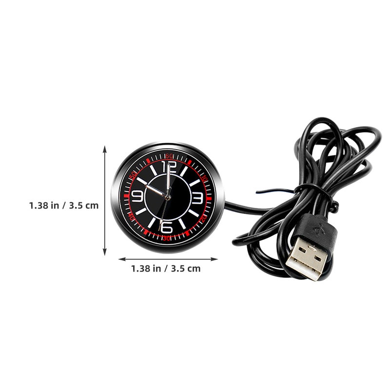 Night Glow Car Clock Stick-On Dashboard Digital Clock Decorative Vehicle Clock Dashboard Clock Decor Car Accessories Car Decorative Clock - Image 3