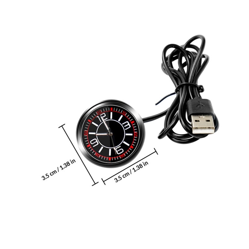 Night Glow Car Clock Stick-On Dashboard Digital Clock Decorative Vehicle Clock Dashboard Clock Decor Car Accessories Car Decorative Clock - Image 2