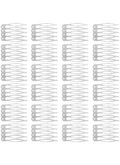 ANCIRS ANCIRS 50 Pack Hair Side Combs for Women Metal Combs for Securing Headband Veils 5 French Teeth Bridal Wedding Hair Barrette Updo Bun Hair Accessories for Girls  White 