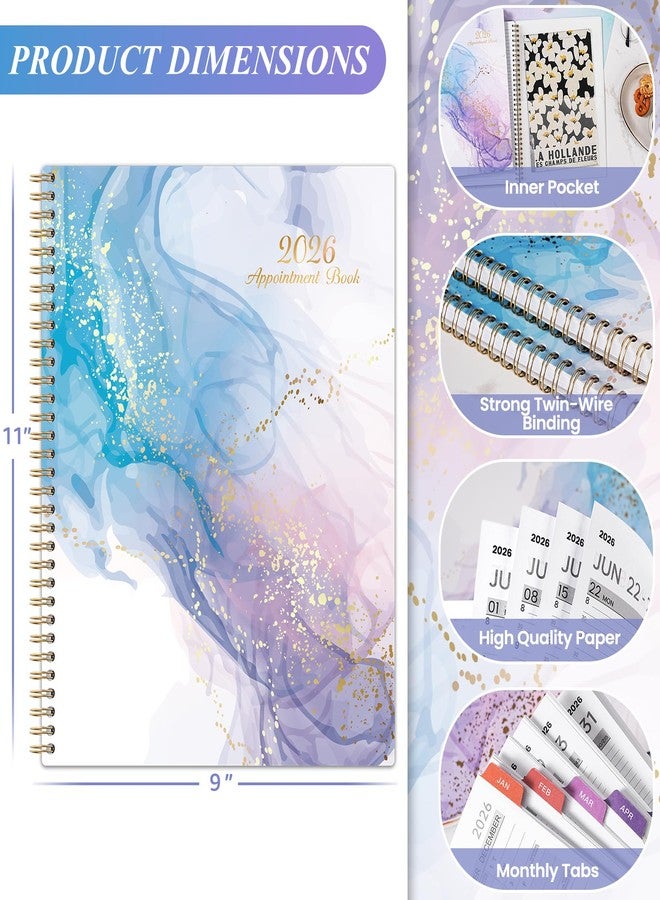 Coboll 2026 Appointment Book - Daily Planner 2026 from Jan. 2026 - Dec. 2026, 30-Minute Interval, Hourly Planner 2026 with Colorful Tabs and Inner Pocket, 8.5" x 11" - Image 3