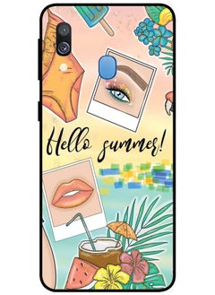 Protective Case Cover For Samsung Galaxy A40 Smart Series Printed Protective Case Cover for Samsung A40 Hello Summer