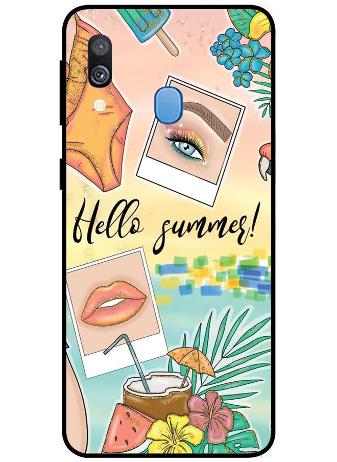 EYE CATCH - Protective Case Cover For Samsung Galaxy A40 Smart Series Printed Protective Case Cover for Samsung A40 Hello Summer - Image 1