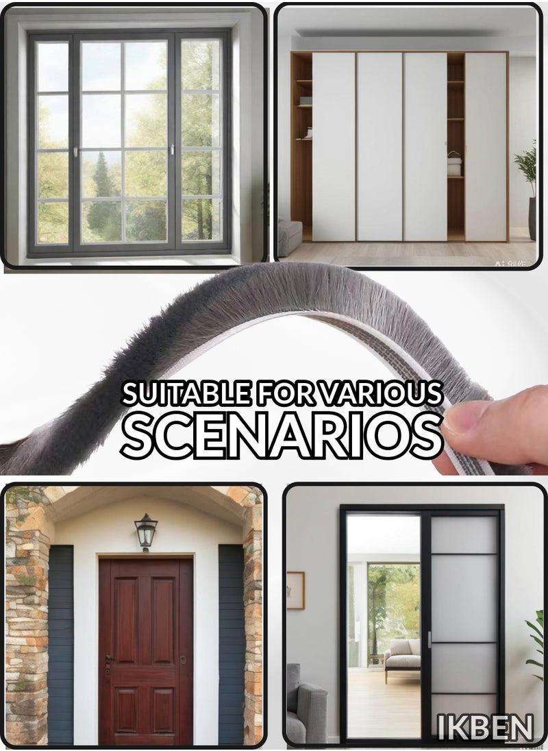 IKBEN IKBEN Self-Adhesive Weather Stripping Seal - 5-in-1 Protection Against Dust, Sand, Noise, Drafts & Insects，Door/Window Gap Blocker, Energy Saving, Cut to Fit (9mm x 5m)  - Image 3