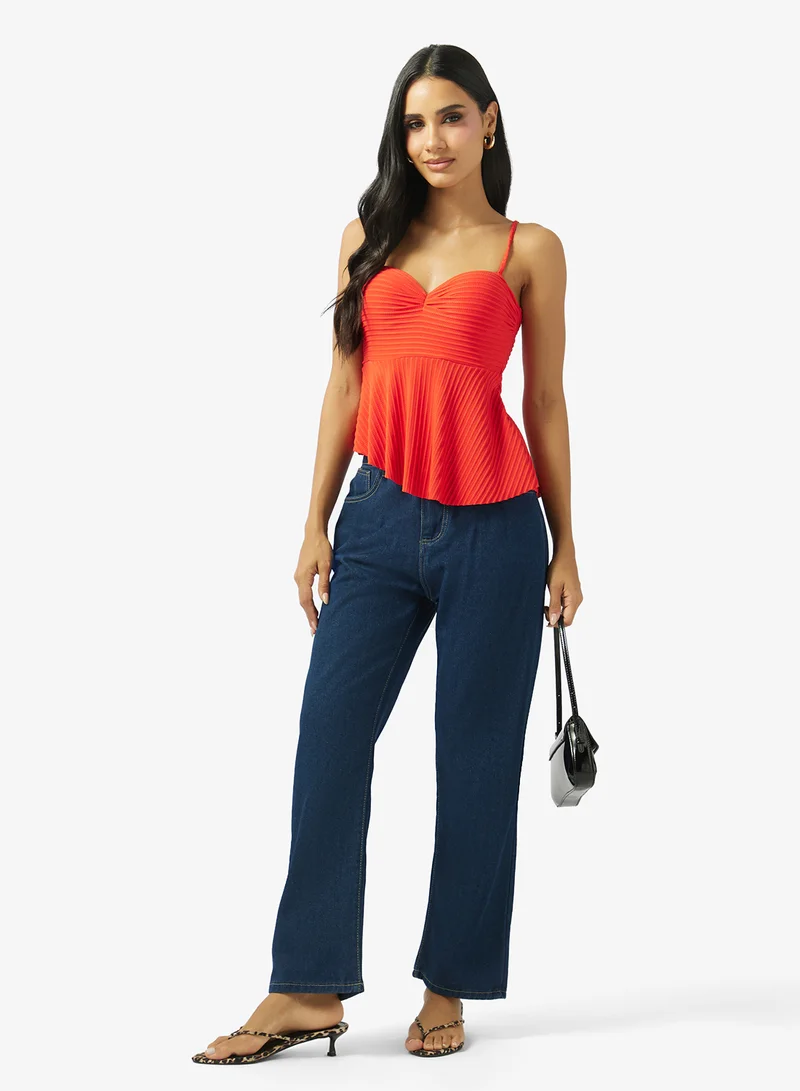 Ginger Mid Rise Straight Fit Jeans