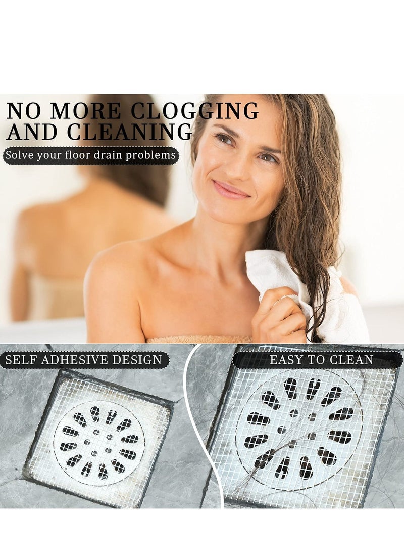 Y&D Disposable Drain Hair Catcher, 50 Pieces Shower Covers Traps for Drains Mesh Catcher Sticker Collector Bathroom Bathtub Kitchen - Image 2